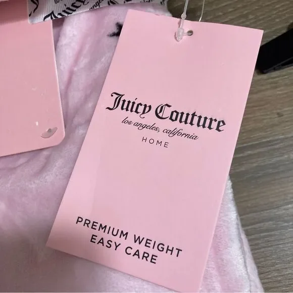 Juicy Couture Blanket Pink Sweets Ice Cream Plush Throw 50” x 70” NWT Soft